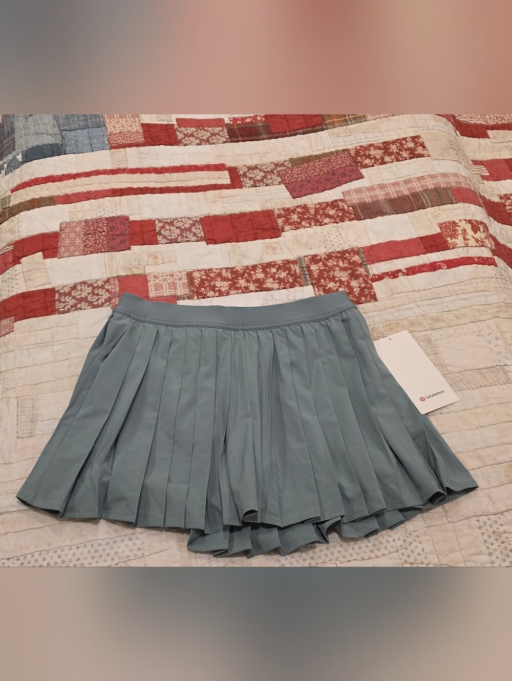 lululemon athletica Pleated Tennis Skort - Dusty Sage Blue